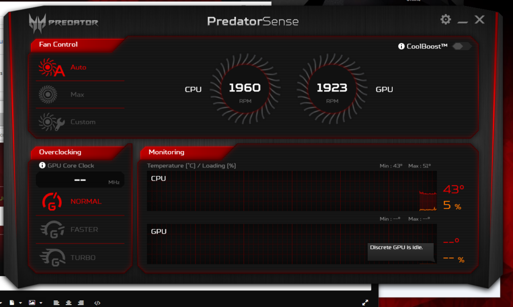 what does discrete gpu is idle mean