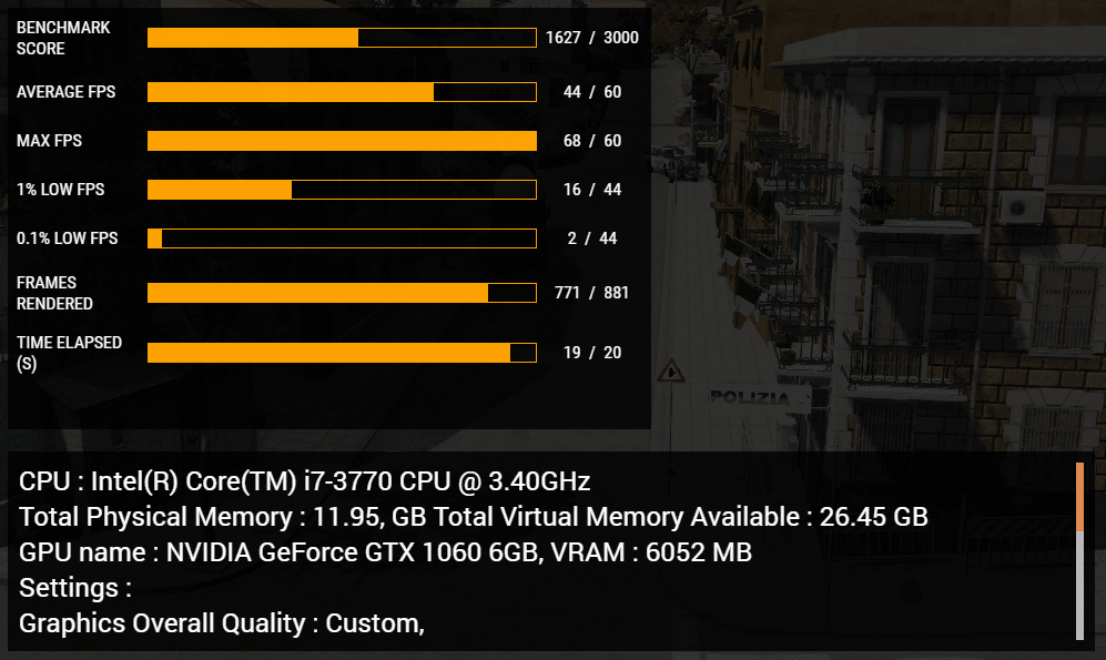 Benchmarking BeamNG.drive: