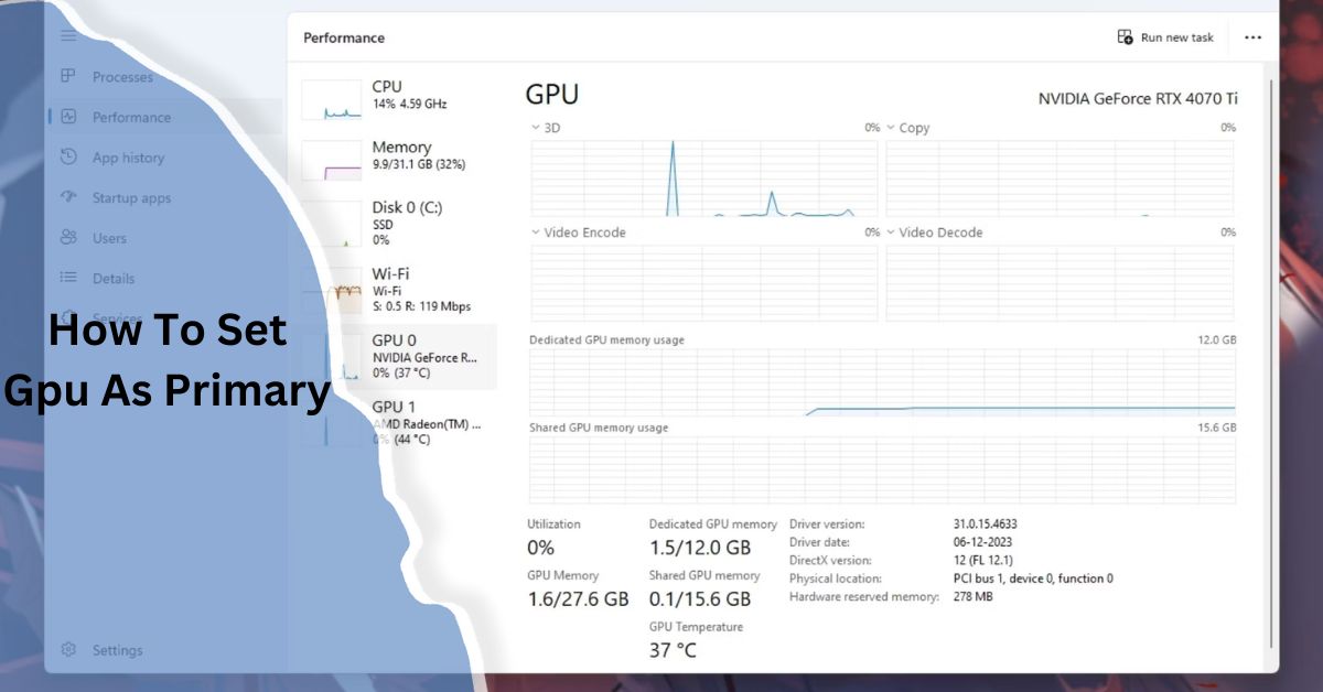 How To Set Gpu As Primary